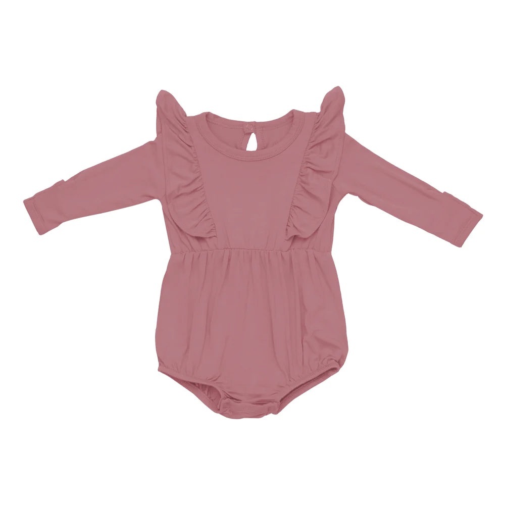 Kyte Baby Long Sleeve Bubble Romper in Dusty Rose Size 3T - Picture 2 of 8